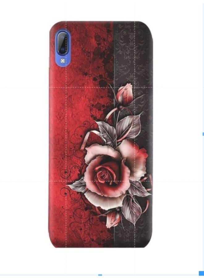 AMC DESIGN TPU Silicone Case with Vintage Rose Pattern For Vivo Y93s Multicolour