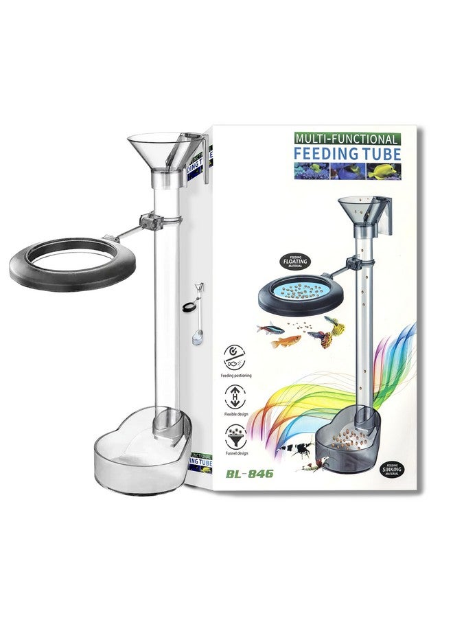 BURAQ Fish Tank Multi-Functional Fish Feeder Tube Set with Funnel & Fish Feeding Ring, Aquarium Fish Feeder - Image 1
