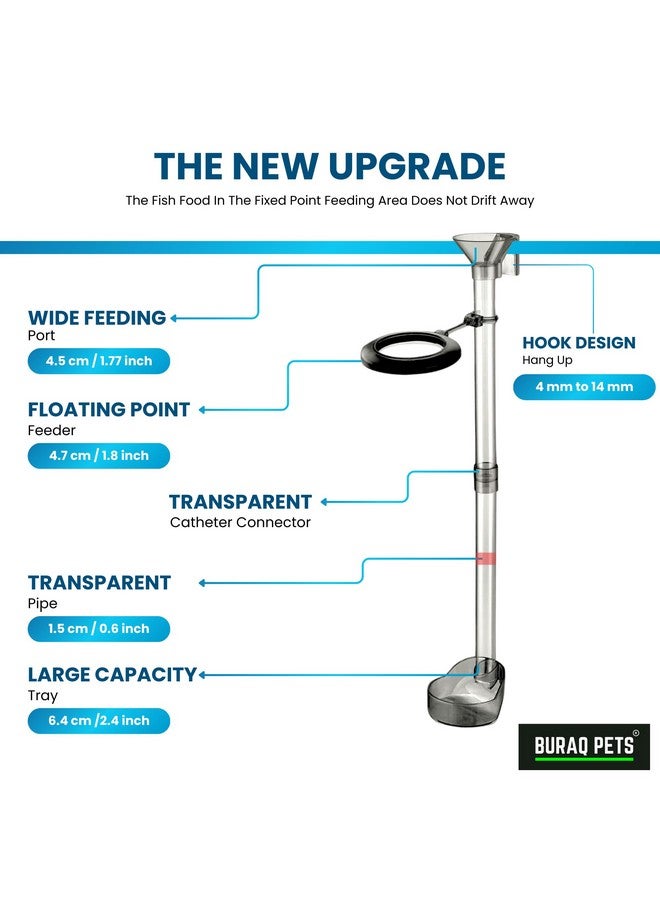 BURAQ Fish Tank Multi-Functional Fish Feeder Tube Set with Funnel & Fish Feeding Ring, Aquarium Fish Feeder - Image 5