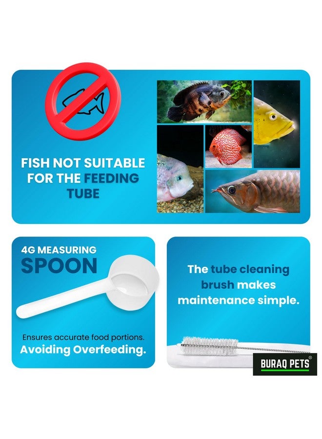 BURAQ Fish Tank Multi-Functional Fish Feeder Tube Set with Funnel & Fish Feeding Ring, Aquarium Fish Feeder - Image 4