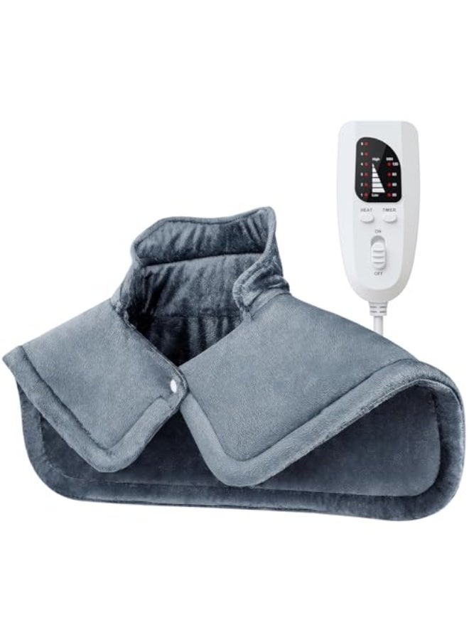 وسادة تسخين للرقبة والكتف هدايا عيد الميلاد و عيد الميلاد للنساء والرجال والأمهات والآباء وسادة مدفأة ومُثقلة لتخفيف الألم 6 إعدادات حرارة مؤقت عد تنازلي لمدة ساعتين - Image 1