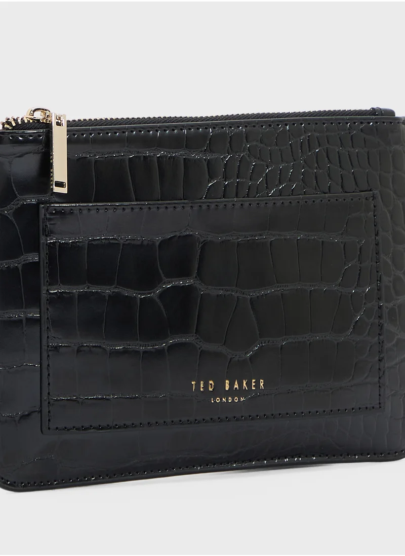Ted Baker Croc Effect With Passport Wallet