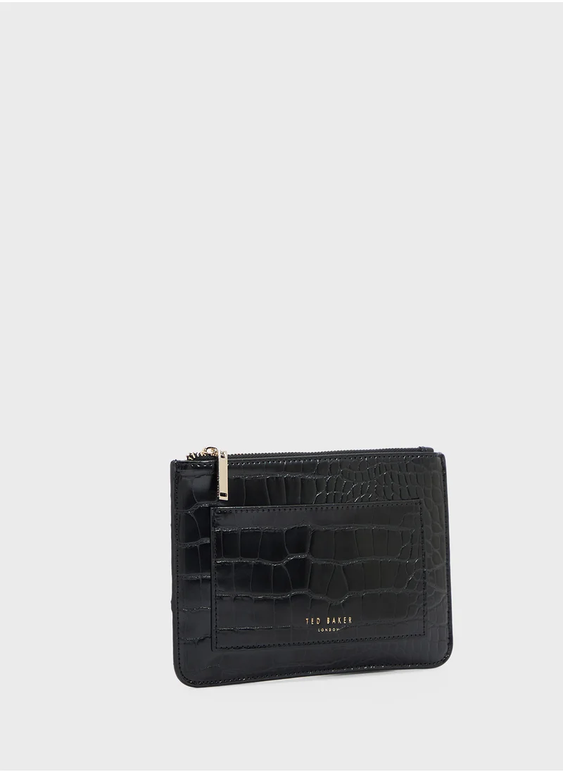 Ted Baker Croc Effect With Passport Wallet