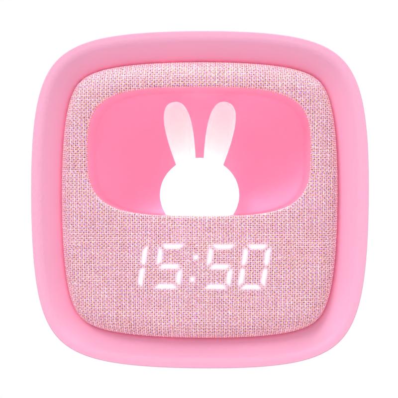 موب ساعة منبه وإضاءة ليلية بتصميم مارشميلو مناسبة لغرف النوم وغرف الأطفال تجمع بين المنبه والضوء الليلي - Image 1