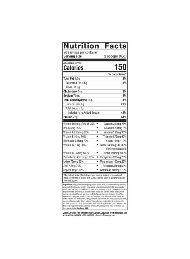 بارياتيك أدفانتج مزيج مشروب بديل للوجبات عالي البروتين من Bariatric Advantage، مسحوق بروتين مصل اللبن المعزول لمرضى تحويل مسار المعدة وتكميم المعدة، 27 جرام بروتين، خالٍ من اللاكتوز - فراولة - 28 وجبة - Image 2