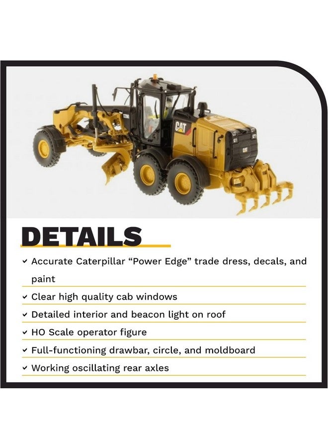 Diecast Masters Diecast Masters 1:87 Scale Caterpillar 12M3 Motor Grader | HO Scale Series Cat Trucks & Construction Equipment Model 85520  - Image 4