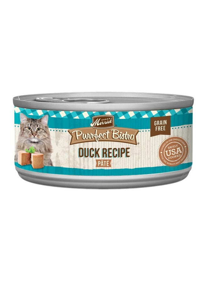 ميريك طعام القطط البالغة المعلب الناعم الفاخر الخالي من الحبوب من Merrick Purrfect Bistro، وصفة البط عالية البروتين - (عبوة من 24 علبة) 3 أونصة - Image 1