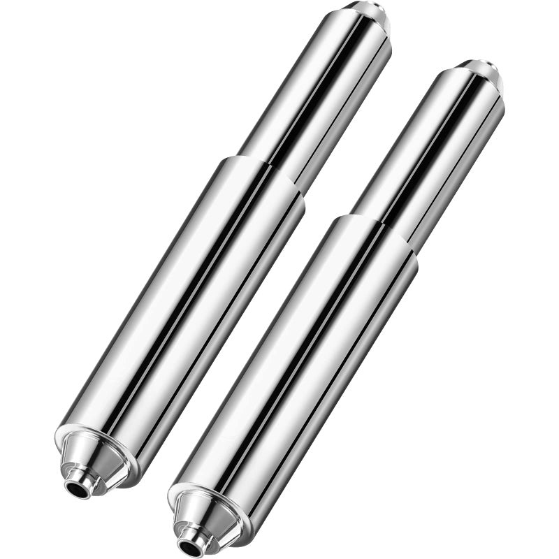 Shappy 2 Pieces Toilet Paper Holder Roller Spindle Replacement Rod Plastic Spring Loaded (Silver) - Image 1