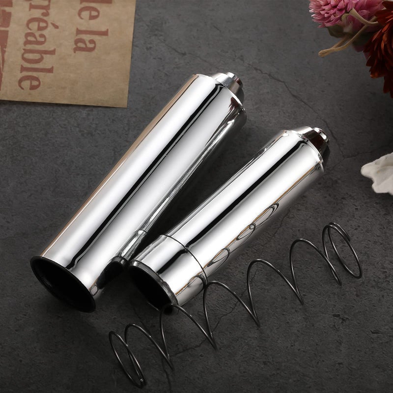 Shappy 2 Pieces Toilet Paper Holder Roller Spindle Replacement Rod Plastic Spring Loaded (Silver) - Image 5