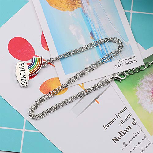 FLYPARTY Best Buds BFF Best Friends Matching Heart Pendant Necklaces Forever Friendship Birthday Gift (Rainbow) - Image 4
