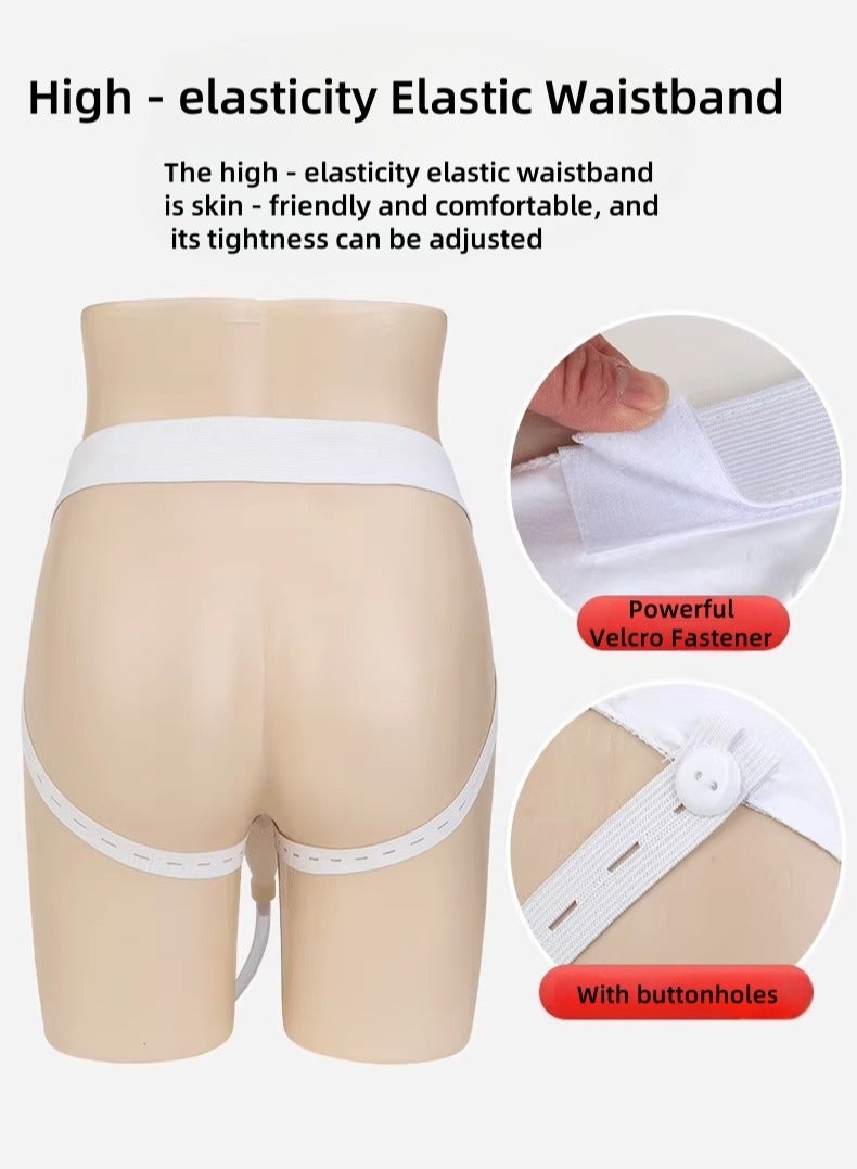 ​​Reusable Silicone Urine Collector with Portable Wearable Urinary Drainage Bag System Wearable Washable Urinal Collector for Old man while Sleeping Bed Patients for 60+ Years Old (Grey Version)​ - Image 4