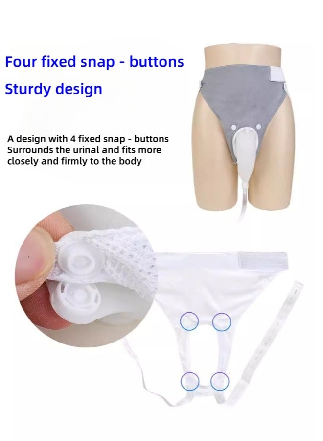 ​​Reusable Silicone Urine Collector with Portable Wearable Urinary Drainage Bag System Wearable Washable Urinal Collector for Old man while Sleeping Bed Patients for 60+ Years Old (Grey Version)​ - Image 3