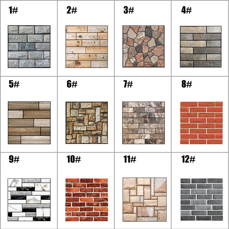 Vintage Self Adhesive Wallpaper Brick Removable 1pc 30*30cm Modern Home Decor Waterproof Wall Covering 3D DIY Wallpapers (507) - Image 2