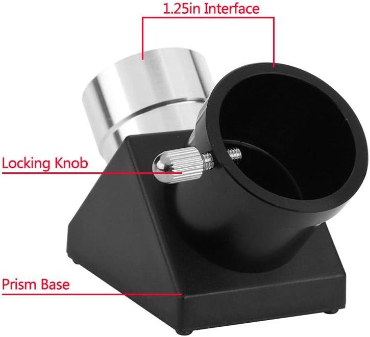 Serounder 1.25" 90 Degree Diagonal Adapter Erecting Image Positive Prism Optic Mirror for Telescope Eyepiece Accessories - Image 5