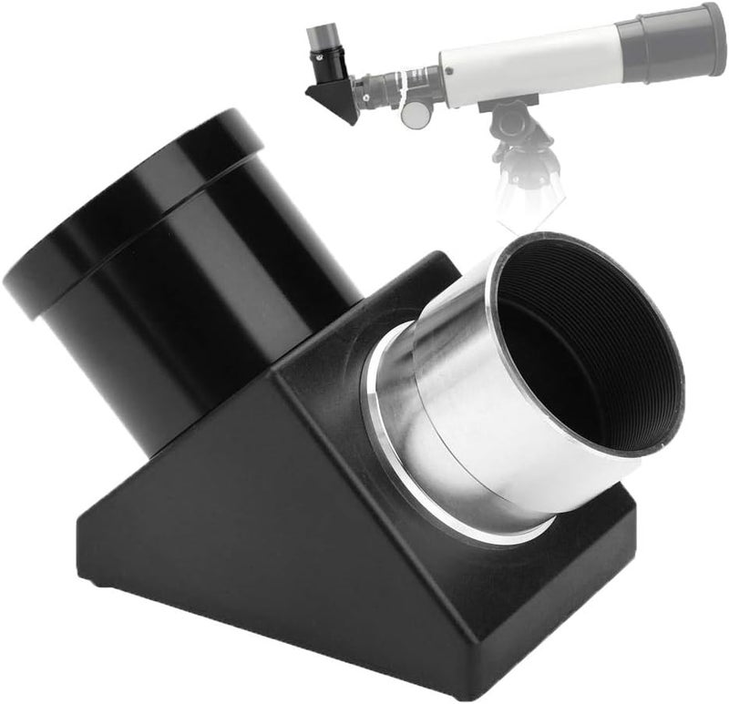 Serounder 1.25" 90 Degree Diagonal Adapter Erecting Image Positive Prism Optic Mirror for Telescope Eyepiece Accessories - Image 1