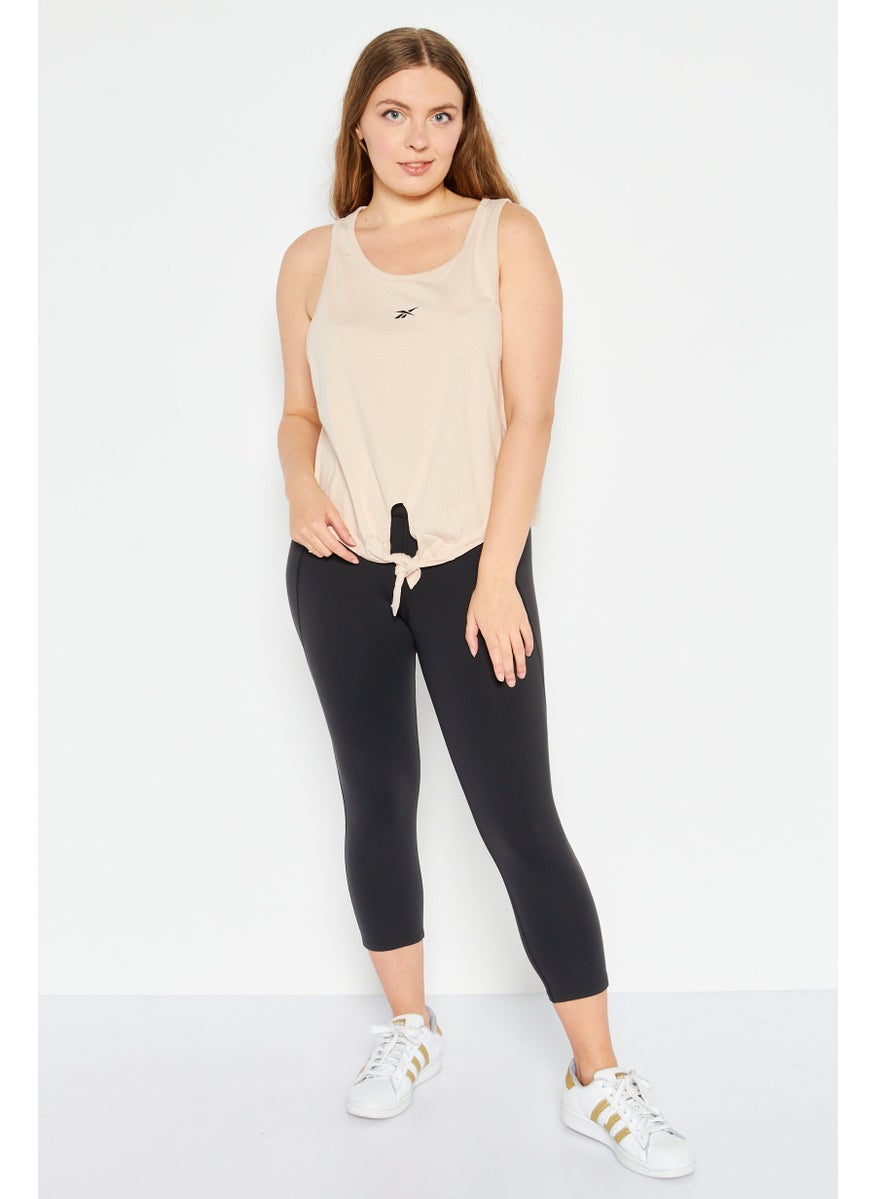 Reebok Women Sportswear Fit Sleeveless Training Top, Beige  - Image 2