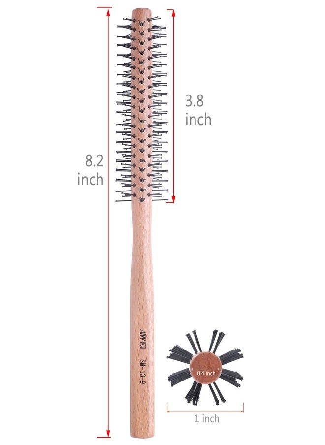 Perfehair PERFEHAIR Small Round Brush for Short Hair, 1 Inch Mini Quiff Roller for Women and Men, Best for Thin Hair, Bangs, Beard, Styling, Lifting, Curling  - Image 2