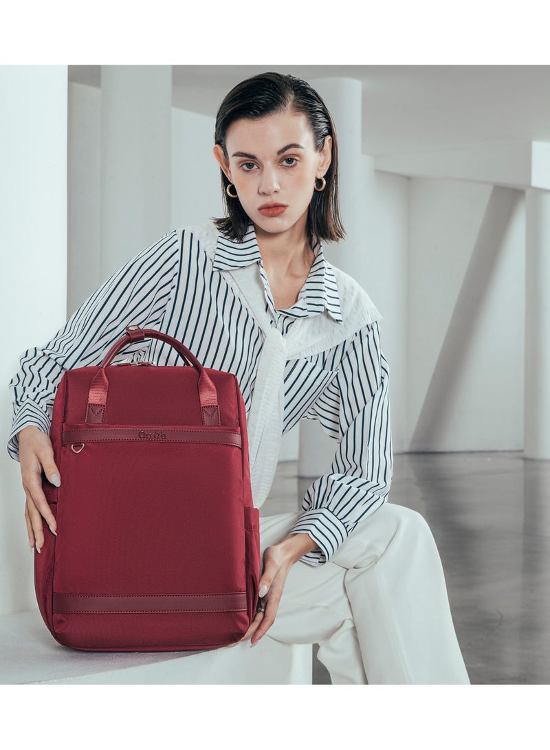 Chantria Premium Lightweight Laptop backpack for Women Water Resistant Multifunctional Anti-Theft Daypack with Separate Laptop Compartment, CB00639- Burgundy - Image 5