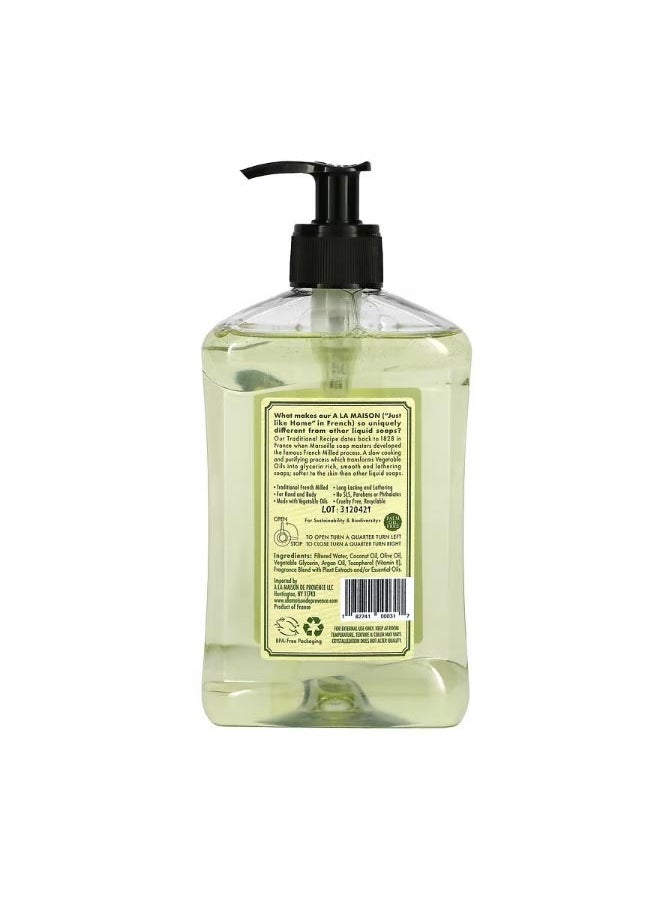 A La Maison De Provence Liquid Soap For Hand And Body Rosemary Mint 16.9 fl oz 500 ml  - Image 2