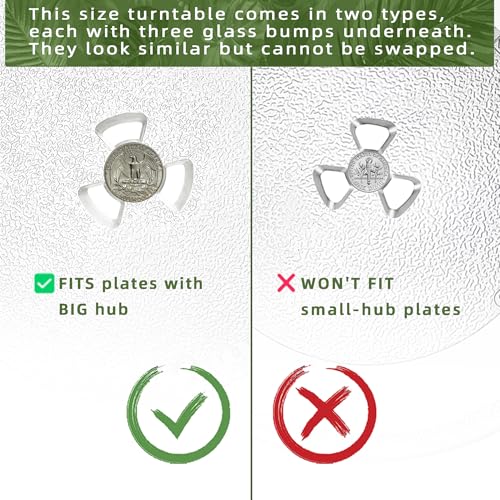 Gemroom 13.5" Microwave Glass Turntable Plate Compatible with 5304509621 Frigidaire microwave plate WB39X10032 13 1/2" GE microwave plate replacement JVM3106 WB49X10002 - Image 4