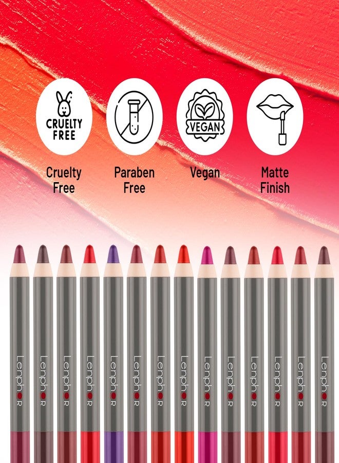 لينفور قلم تحديد الشفاه لينفور مات شو-أوف 2 في 1، قلم تحديد الشفاه + أحمر شفاه، مقاوم للماء والتلطخ، يدوم طويلاً، لمسة نهائية مطفية، طرف مدبب، قلم أحمر شفاه، لون كورال ميموريز، 2.8 غرام - Image 5