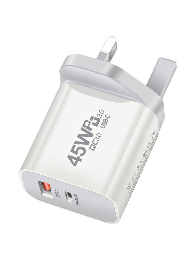 Luttec 45W GaN Charger Adapter, Dual PD for IP16X Mobile Phone Dual Port A+C Charging Head, PD3.0/QC4.0 Fast Charging, Portable Travel Wall Charger, Compact and Portable, Safe and Durable  - Image 2