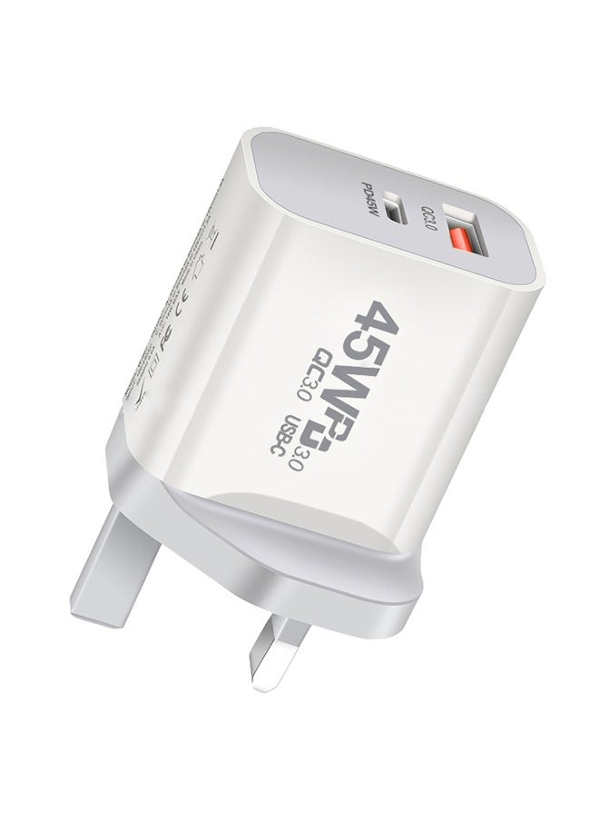 Luttec 45W GaN Charger Adapter, Dual PD for IP16X Mobile Phone Dual Port A+C Charging Head, PD3.0/QC4.0 Fast Charging, Portable Travel Wall Charger, Compact and Portable, Safe and Durable  - Image 4
