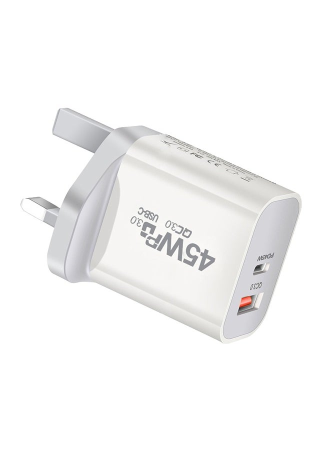 Luttec 45W GaN Charger Adapter, Dual PD for IP16X Mobile Phone Dual Port A+C Charging Head, PD3.0/QC4.0 Fast Charging, Portable Travel Wall Charger, Compact and Portable, Safe and Durable  - Image 3