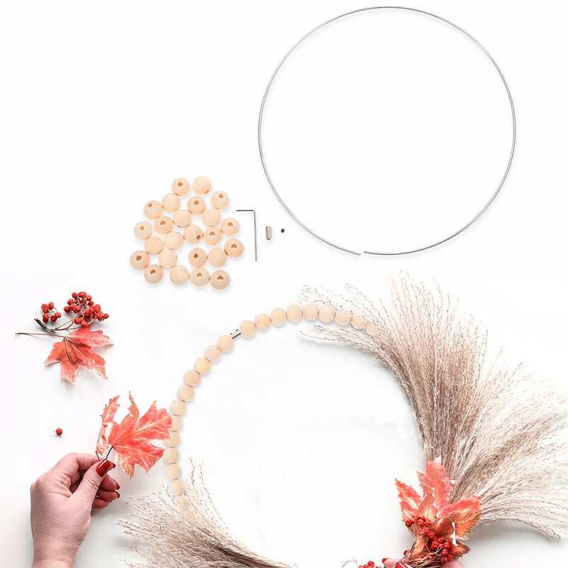 Wooden Beads Garland for Wall Decor, Front Door Embellishment and DIY Crafting Projects - Image 5