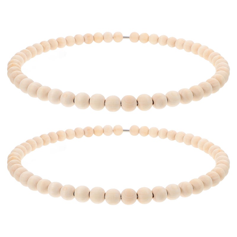 Wooden Beads Garland for Wall Decor, Front Door Embellishment and DIY Crafting Projects - Image 1
