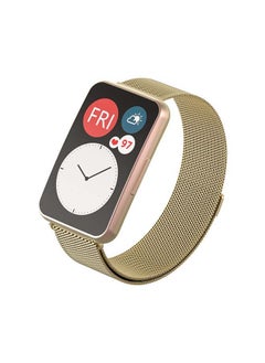 NIBEMINENT Huawei Watch fit Replacement Milanese Strap Gold  - Image 2