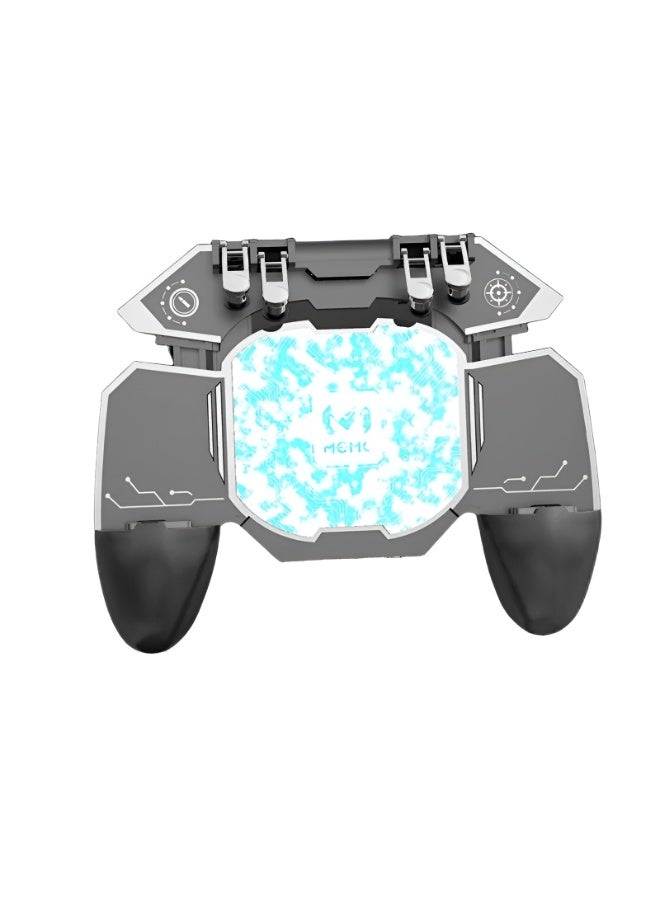 ميمو دراع تحكم  من ميمو DL88 مع مروحة تبريد فوري لحماية التليفون من الحرارة - للألعاب على الهواتف الذكية – تصميم مريح للايد – مع زراير مناسبة لببجي – 5  فولت – بوصلة USB -  لون اسود - Image 5