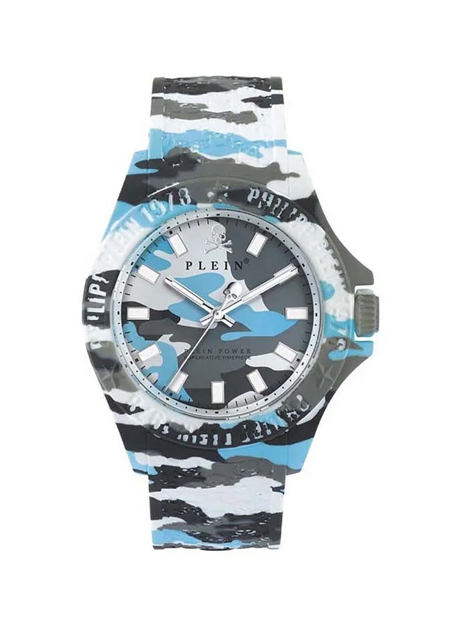 فيليب بلين Plein Power Silicone Strap Analog Wrist Watch PWKAA0721 - 43mm - Blue