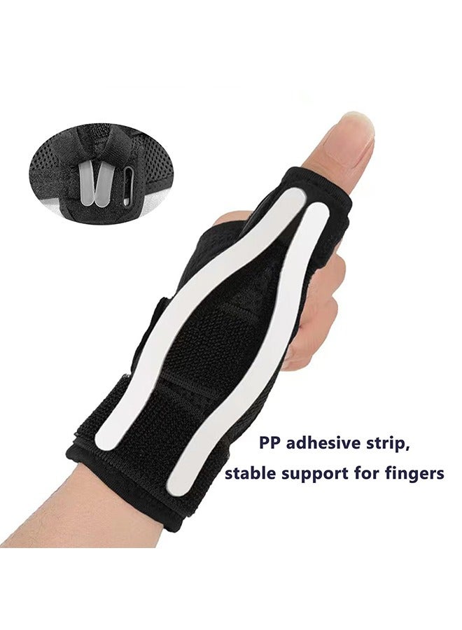 بوفان جبيرة تثبيت الإبهام لليد اليمنى واليسرى للنساء والرجال، دعامة المفصل الرسغي السنعي مع دعم الإبهام، لعلاج التهاب المفاصل والتهاب الأوتار وآلام متلازمة النفق الرسغي والتواء الإبهام (أسود) - Image 5