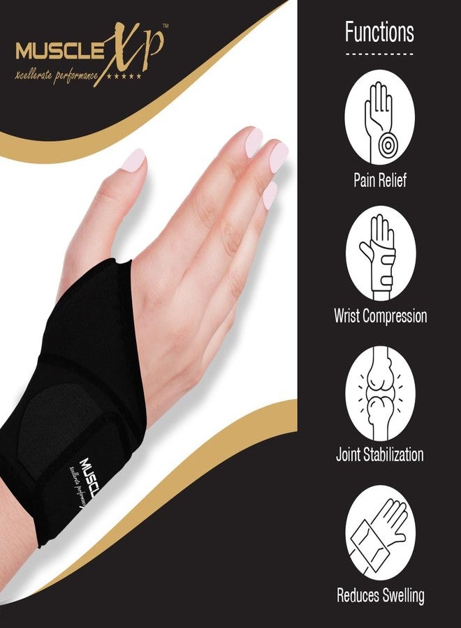 MuscleXP DrFitness+ Wrist Brace with Thumb Support For Men & Women, Gym & Workout, Sports Injury & Wrist Pain, Hands & Palms Compression (1Pc) - Image 3