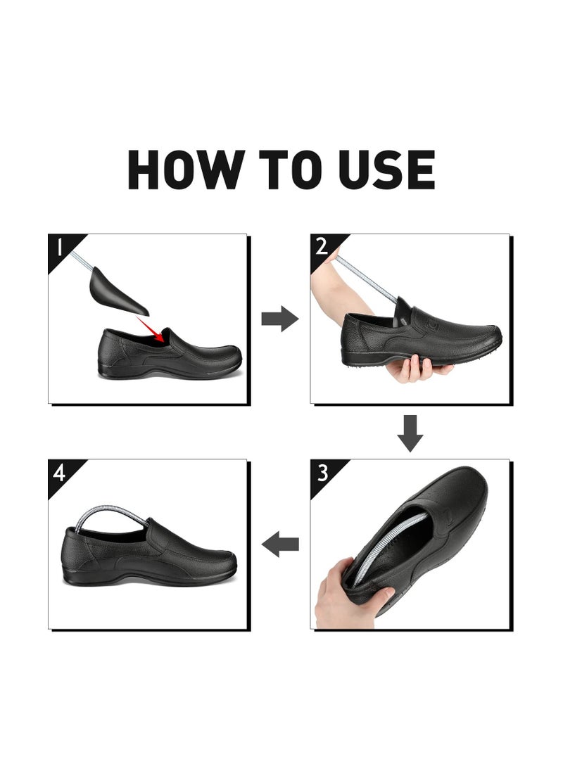 Generic - 2 Pairs Plastic Shoe Tree Stretcher Shaper, Adjustable Shoe Shape Shoes Boot Holder Shaper Support for Men - Image 1