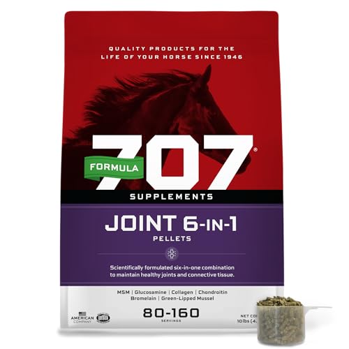 Formula 707 Joint 6in1 Equine Supplement 10 lb Bag – Support for Joint Integrity and Inflammatory Response in Horses – Green-Lipped Mussel, MSM, Glucosamine, Chondroitin & Collagen - Image 1