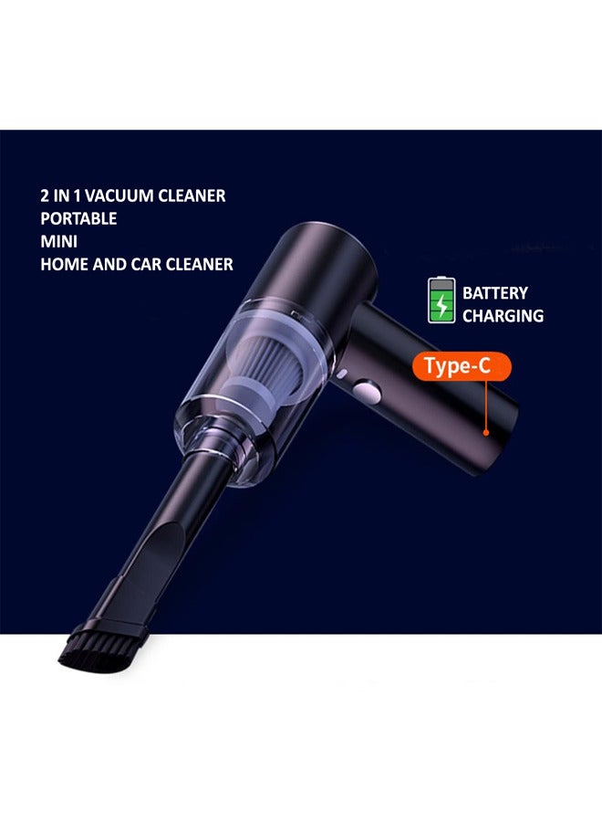 Vacuum Cleaner Handheld Cordless 120W 9000PA Super Cuction Handheld Vacuum Cleaner, Rechargeable Vehicle-Mounted Cordless Vacuum, Lightweight Dry and Wet Household/Pet/for Cars - Image 3