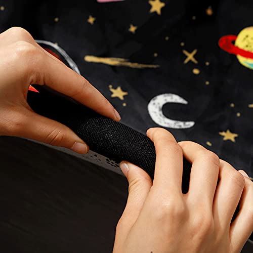 Loartee Coral Velvet Area Rug - 1" Thick Memory Foam Baby Play Mat, Washable Toddler Carpet, Home Decor for Living Room, Nursery, Kids Bedroom, Astral Black, 4'11"x6'7" - Image 3