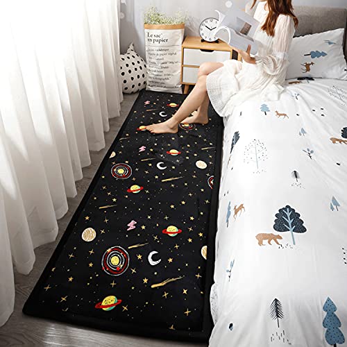 Loartee Coral Velvet Area Rug - 1" Thick Memory Foam Baby Play Mat, Washable Toddler Carpet, Home Decor for Living Room, Nursery, Kids Bedroom, Astral Black, 4'11"x6'7" - Image 4