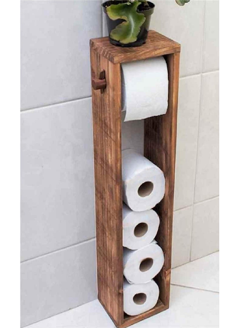 Berin Home - WC Paper Holder Toilet Paper Holder Wooden Bathroom 3008 3008-1 - Image 1