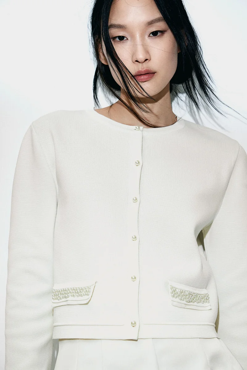 اتش اند ام كارديغان مزيّن بالخرز