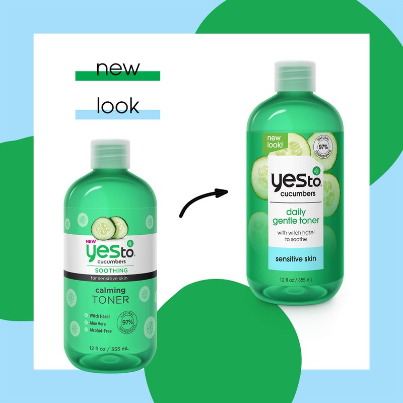Yes To Cucumbers, Soothing + Calming Toner 12 Fl Oz, Sensitive Skin, Balance Tone, Hydrate, Nourish & Calm Skin Witch Hazel + Aloe Vera, Vegan, 97% Natural - Image 2