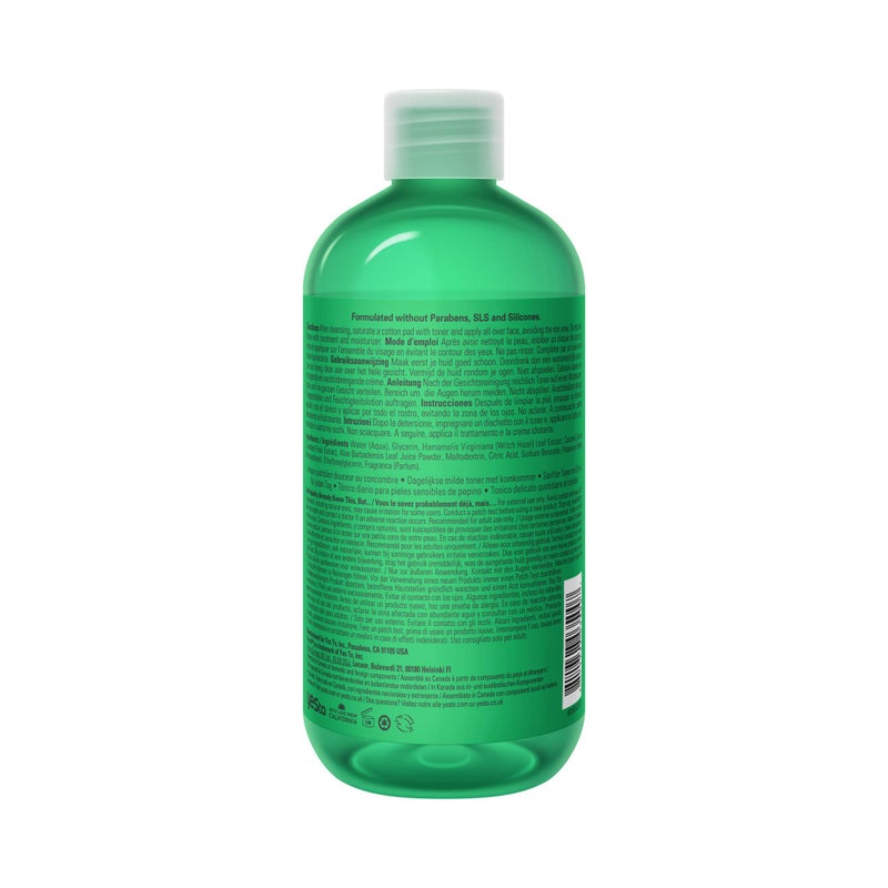 Yes To Cucumbers, Soothing + Calming Toner 12 Fl Oz, Sensitive Skin, Balance Tone, Hydrate, Nourish & Calm Skin Witch Hazel + Aloe Vera, Vegan, 97% Natural - Image 3