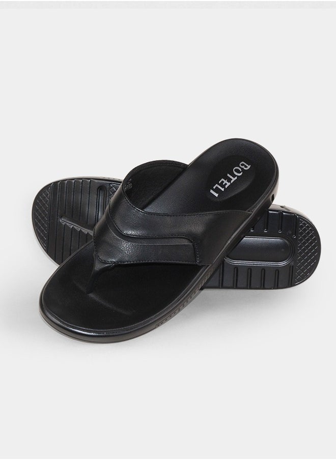 BOTELI Summer Sandals Non-Slip Pu Material Men's Beach Leisure Slippers Outdoor Flip-Flops  - Image 1