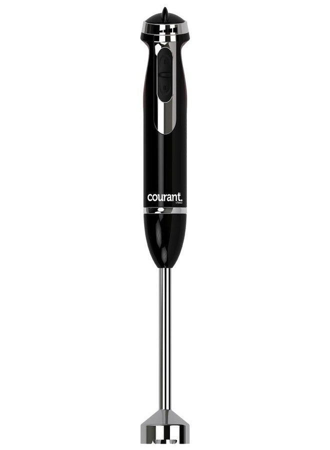 Courant Immersion Hand Blender with Variable Speed, Stainless Steel Blades for Smoothies, Purees, and Soups, Easy-Grip Control" (Black) - Image 1