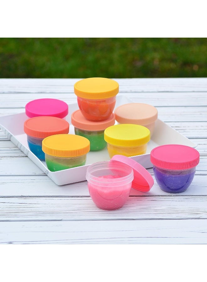 Youngever 18 Sets Baby Food Storage, 4 Ounce Baby Food Containers with Lids, 9 Bright Pink Colors, with Lids Labels - Image 4