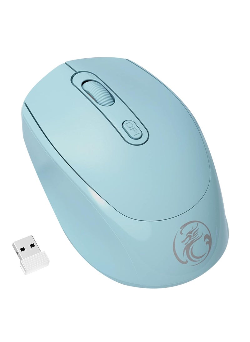 Wireless Mouse, Rechargeable Computer Mouse, Silent Mouse Ergonomic Mice Bluetooth & USB Connection Two Modes Switchable, Multi-Device Connection