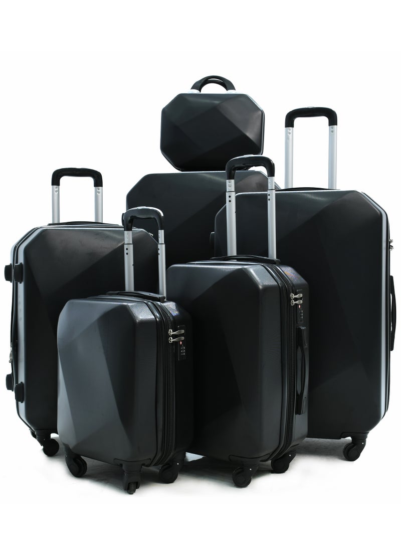 MORANO 6-Piece ABS Spinner Luggage Trolley Set  - Image 1