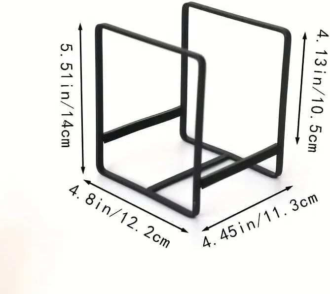 iDream Plate Organizer Rack for Cabinet & Countertop – Metal Vertical Holders for Plates, Lids, Cutting Boards – Space-Saving Dish Storage, Black Finish (Pack of 2) - Image 4